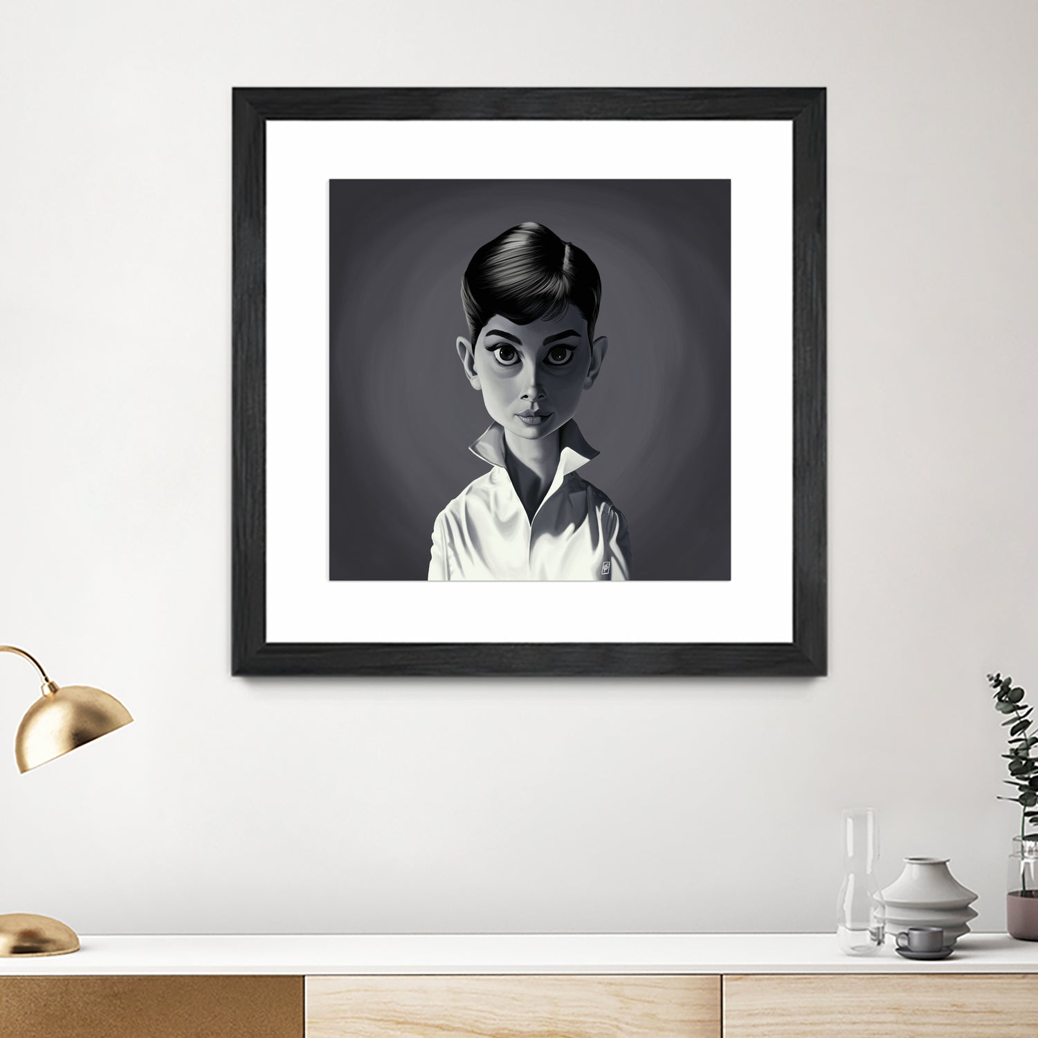 Audrey Hepburn by Rob Snow on GIANT ART - gray digital painting