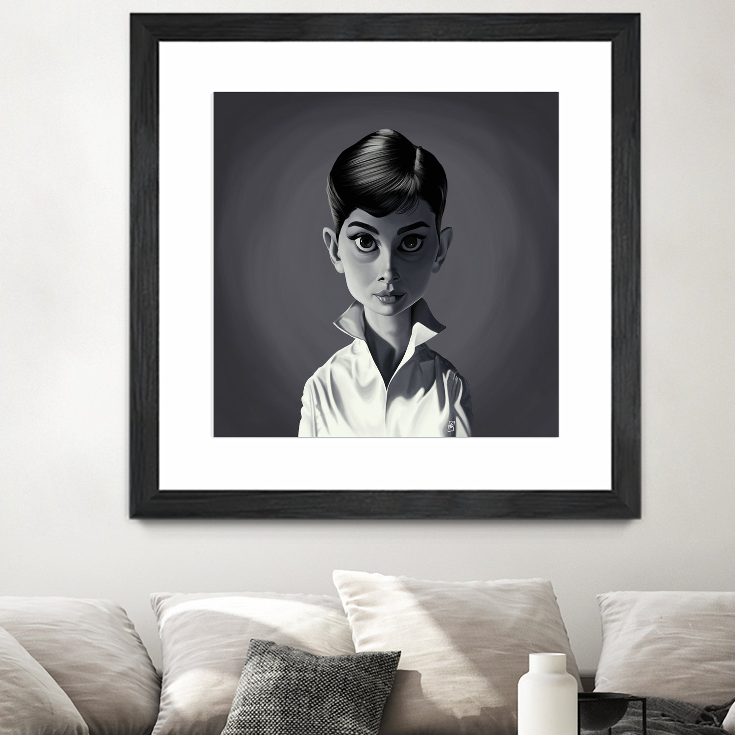 Audrey Hepburn by Rob Snow on GIANT ART - gray digital painting