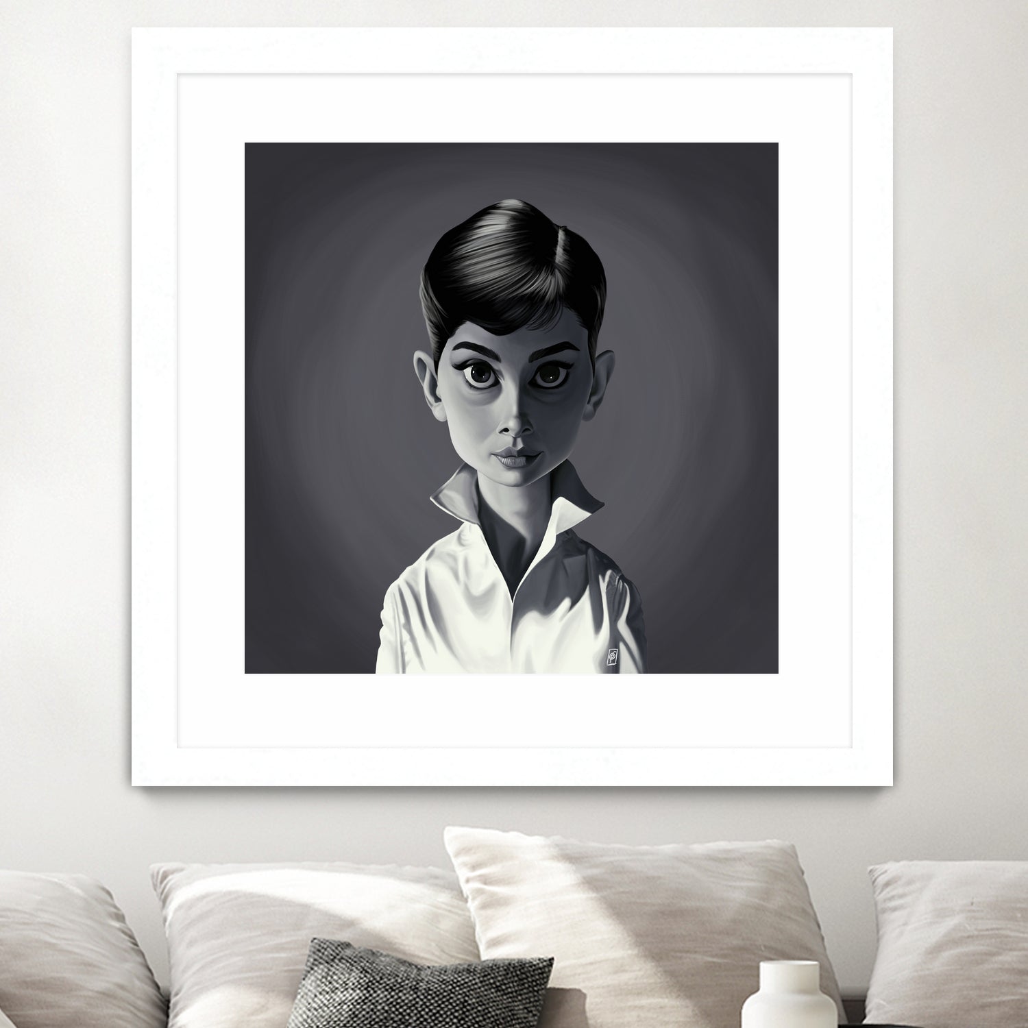 Audrey Hepburn by Rob Snow on GIANT ART - gray digital painting