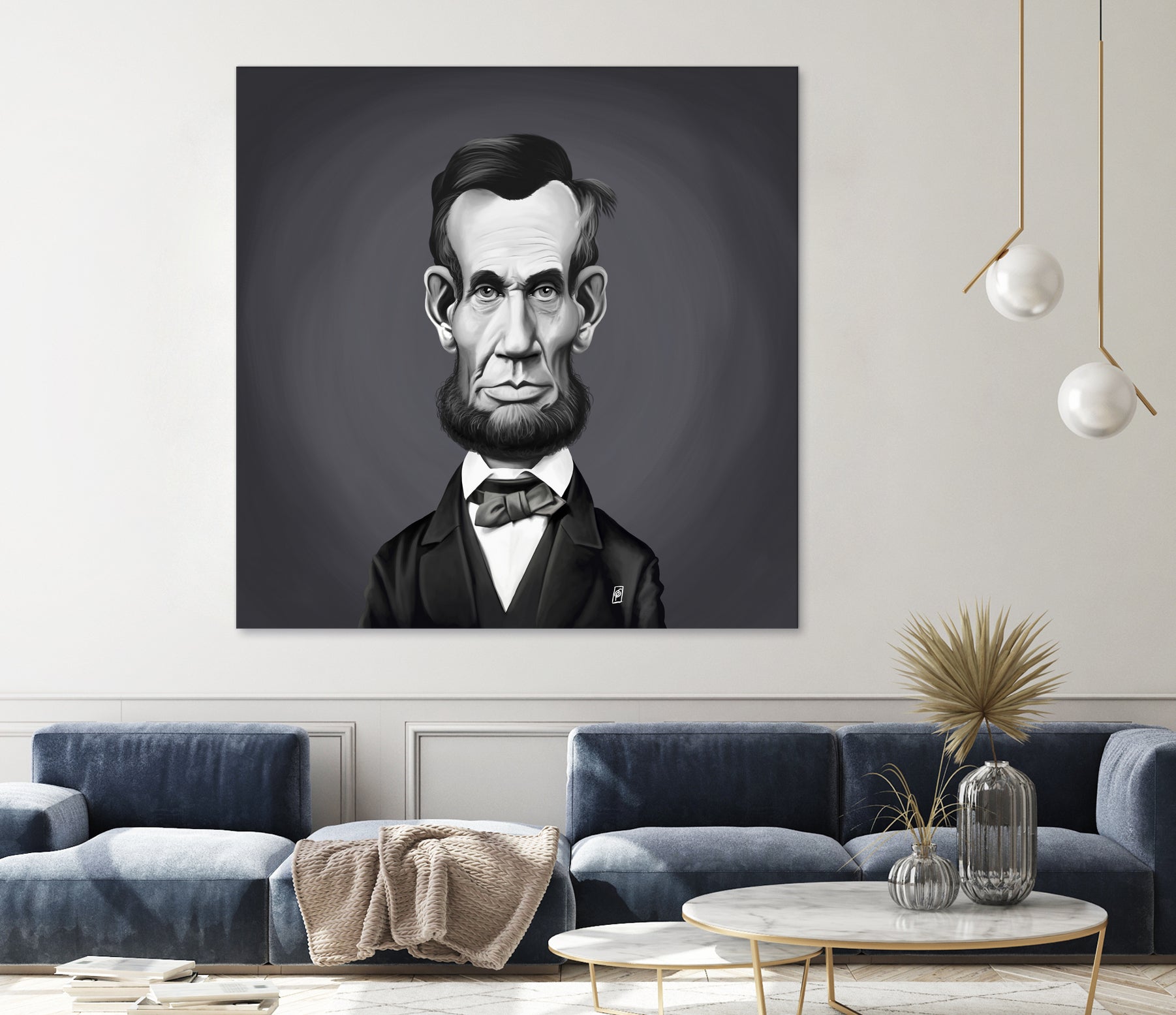 Abraham Lincoln by Rob Snow on GIANT ART - gray digital painting