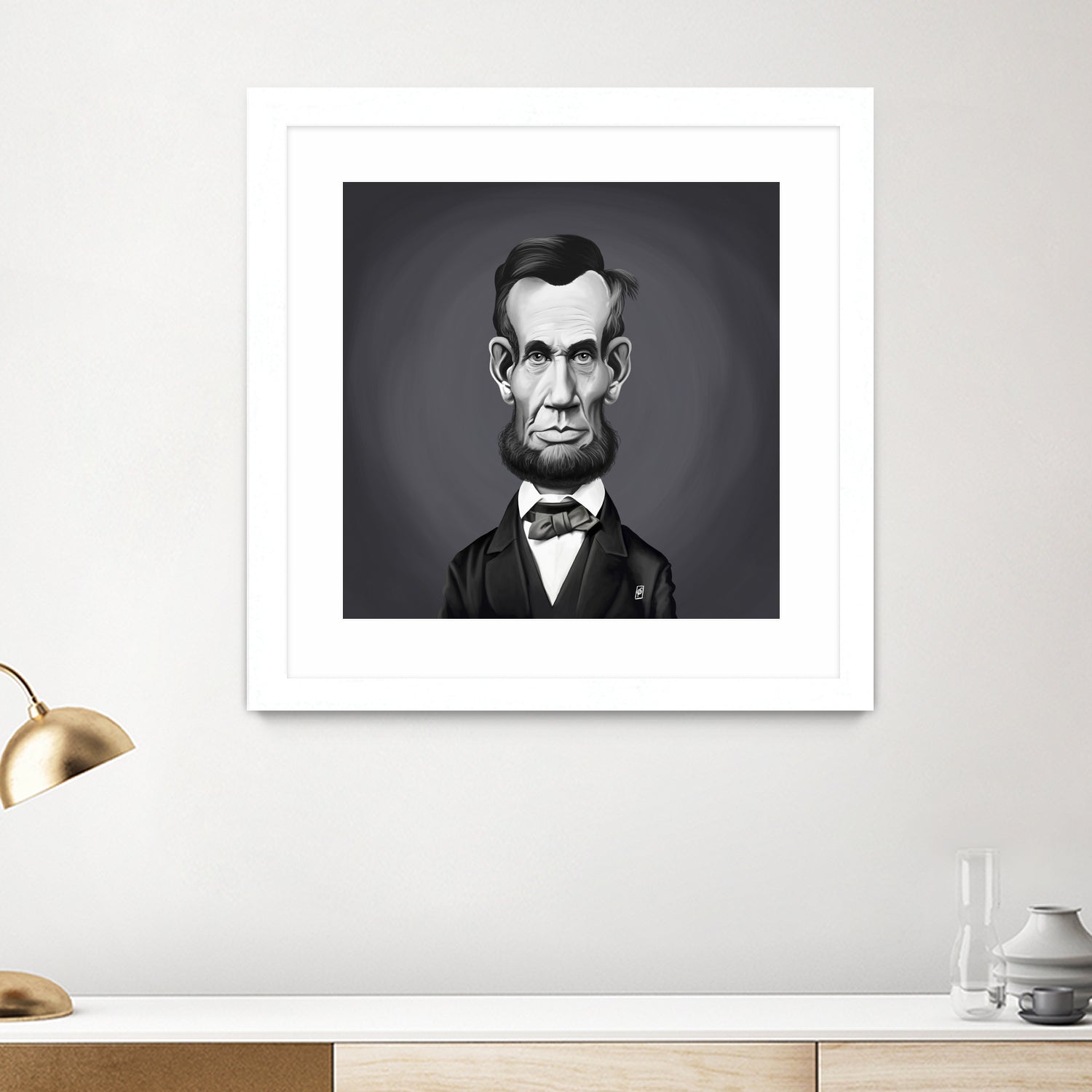 Abraham Lincoln by Rob Snow on GIANT ART - gray digital painting