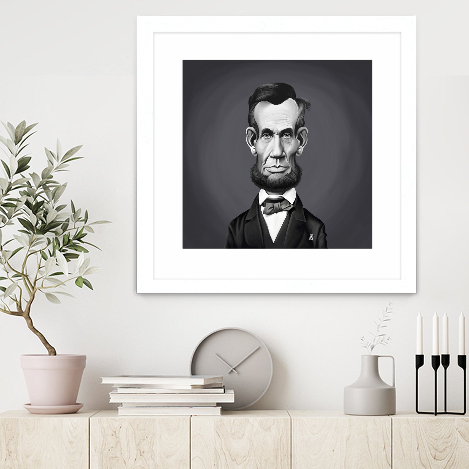 Abraham Lincoln by Rob Snow on GIANT ART - gray digital painting