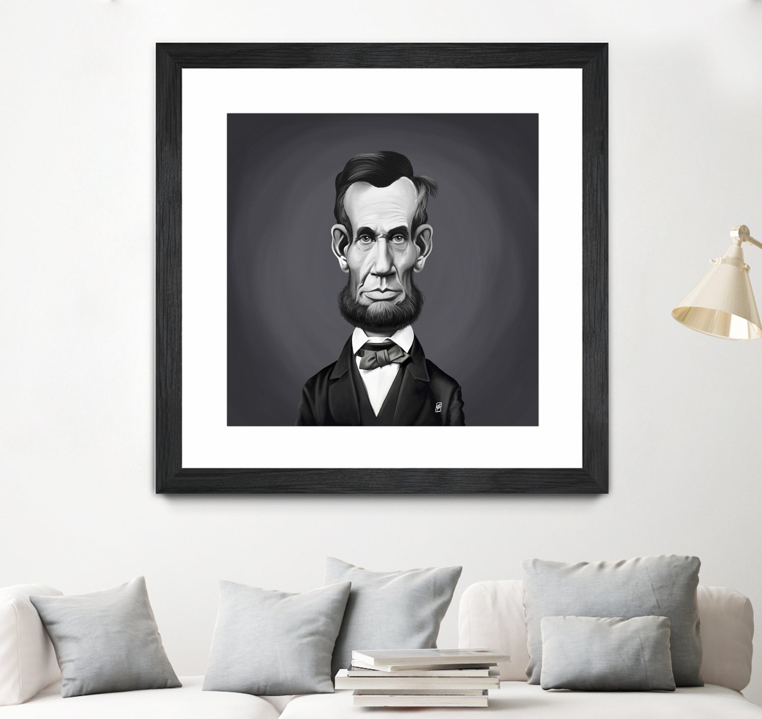 Abraham Lincoln by Rob Snow on GIANT ART - gray digital painting