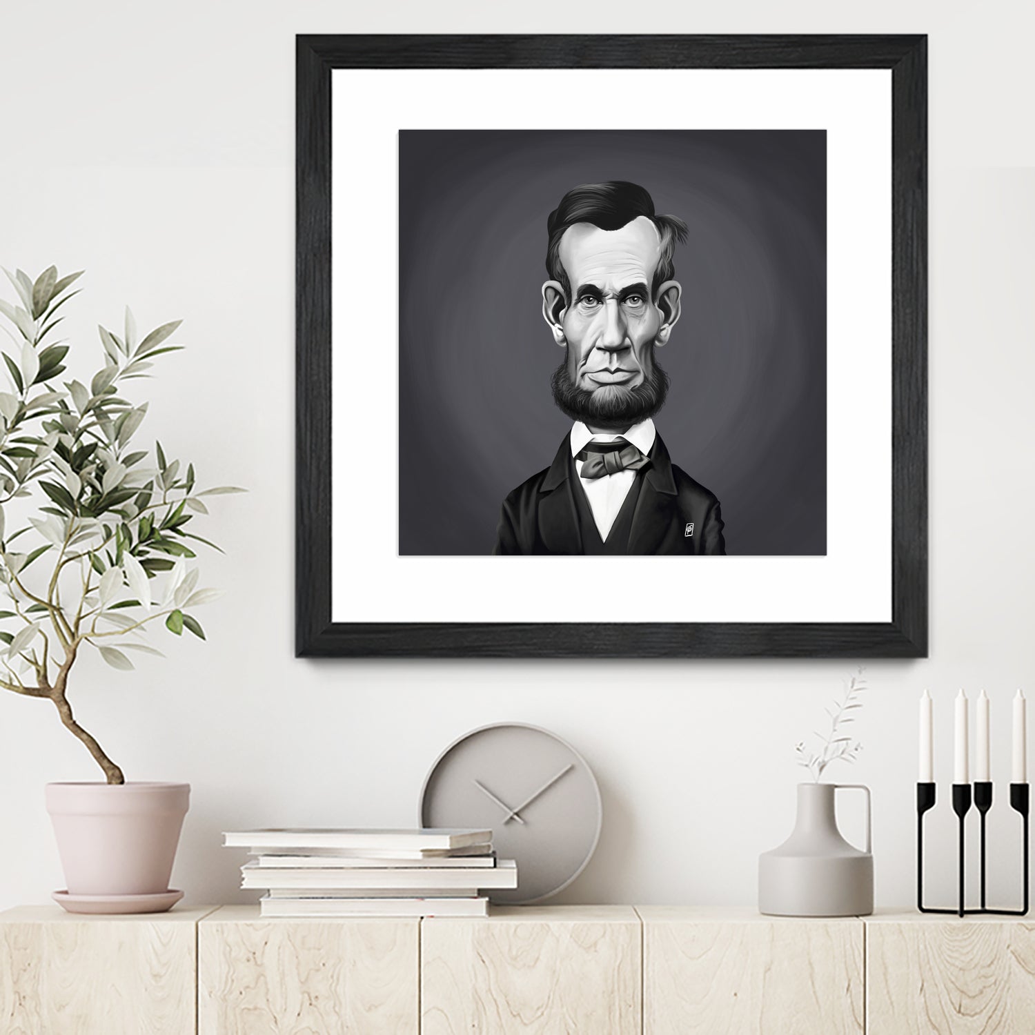 Abraham Lincoln by Rob Snow on GIANT ART - gray digital painting