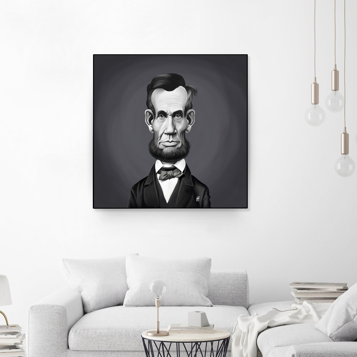 Abraham Lincoln by Rob Snow on GIANT ART - gray digital painting