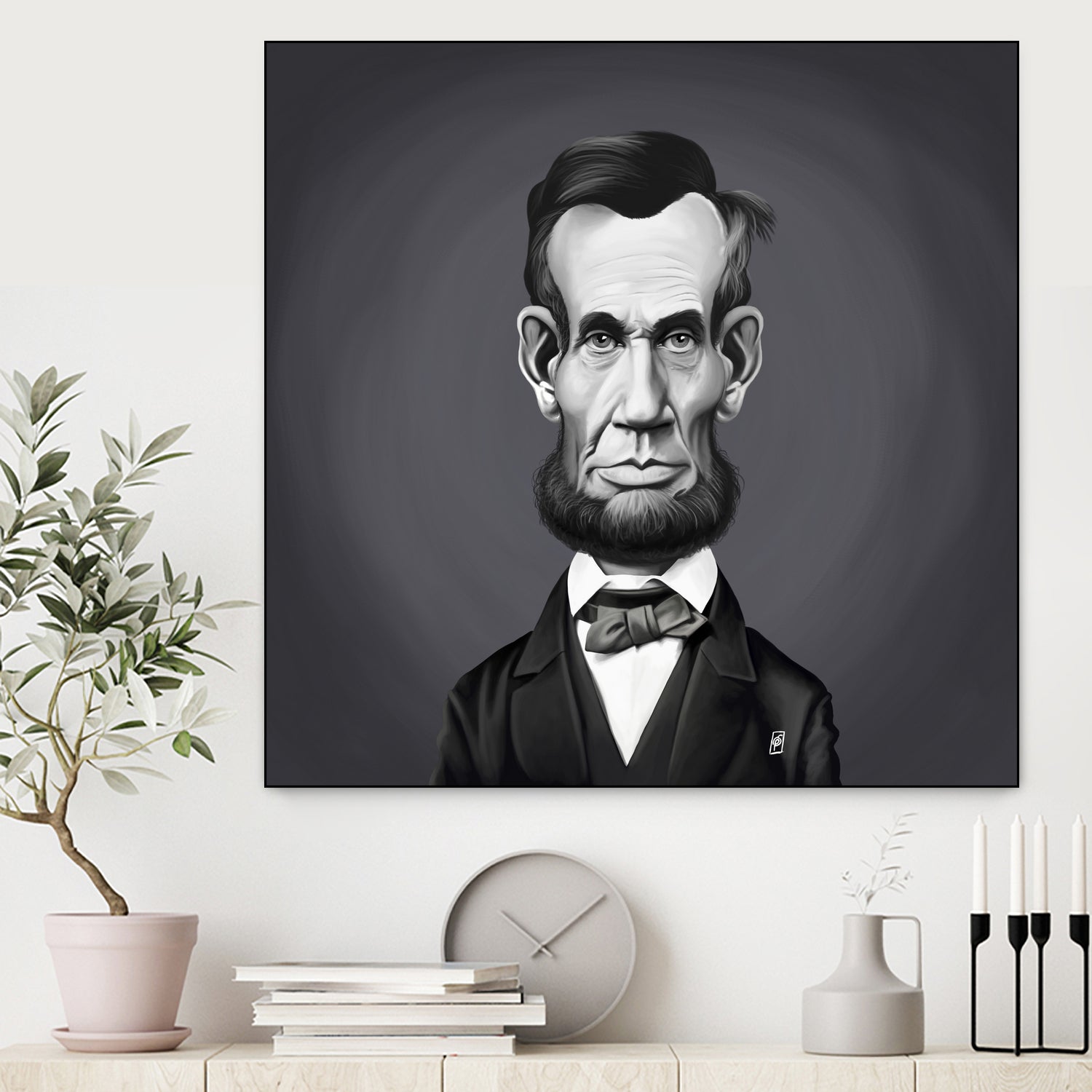 Abraham Lincoln by Rob Snow on GIANT ART - gray digital painting