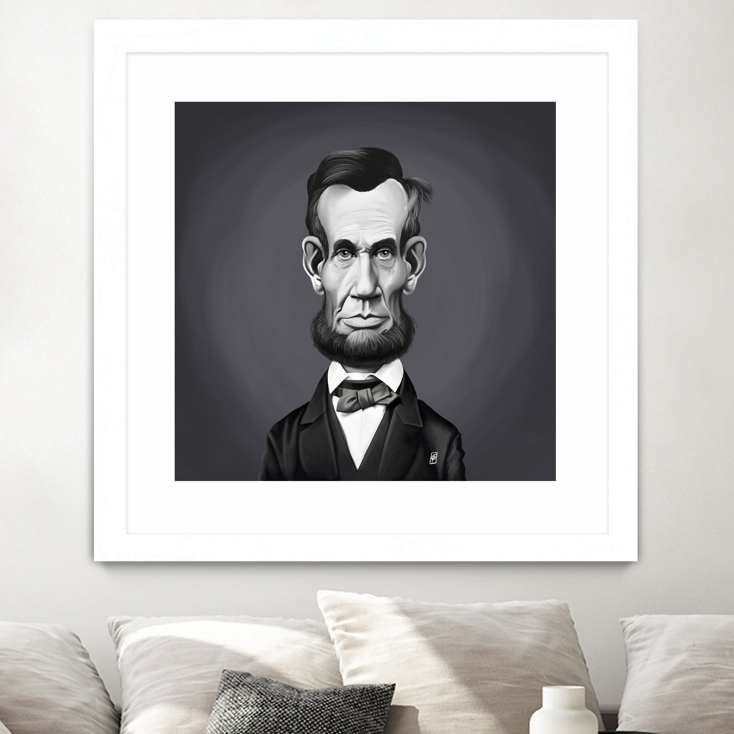 Abraham Lincoln by Rob Snow on GIANT ART - gray digital painting