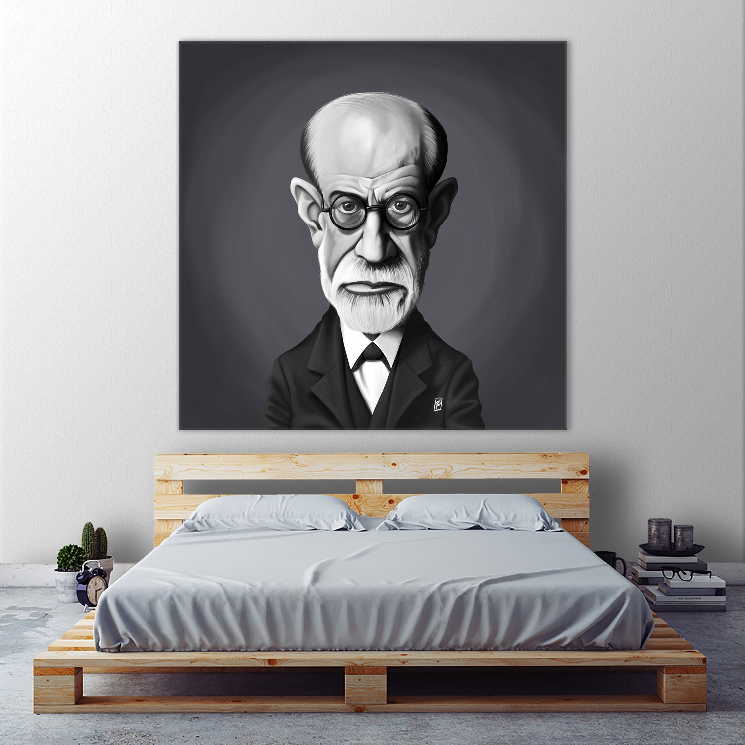 Sigmund Freud by Rob Snow on GIANT ART - gray digital painting