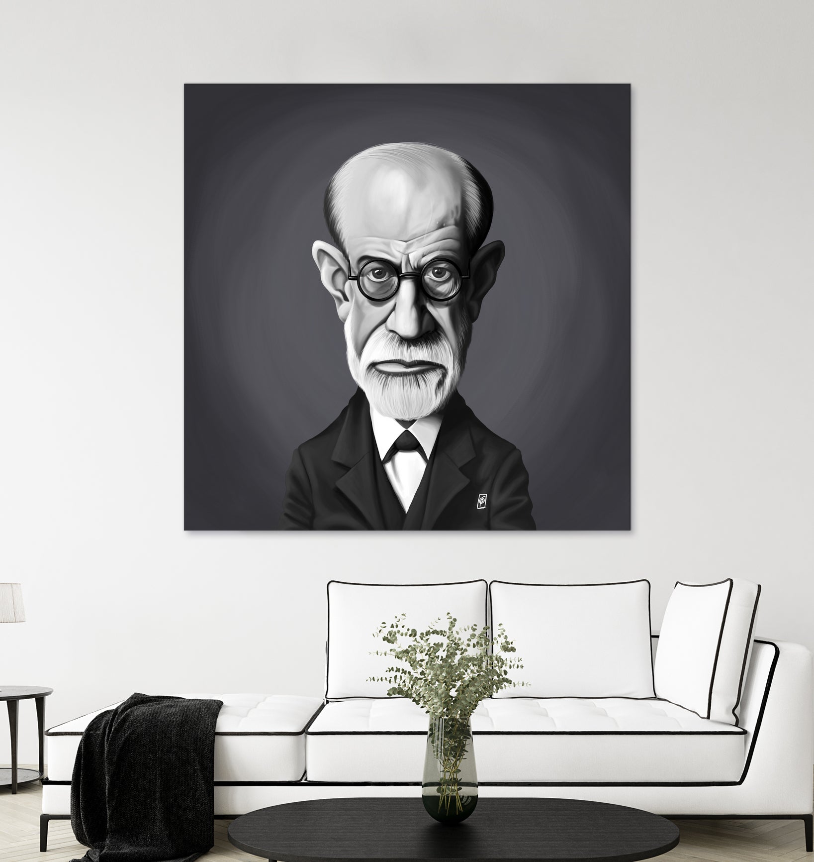 Sigmund Freud by Rob Snow on GIANT ART - gray digital painting