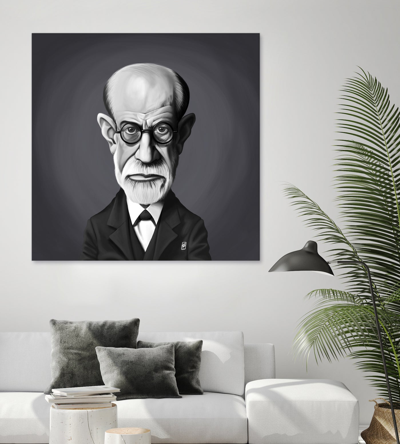 Sigmund Freud by Rob Snow on GIANT ART - gray digital painting