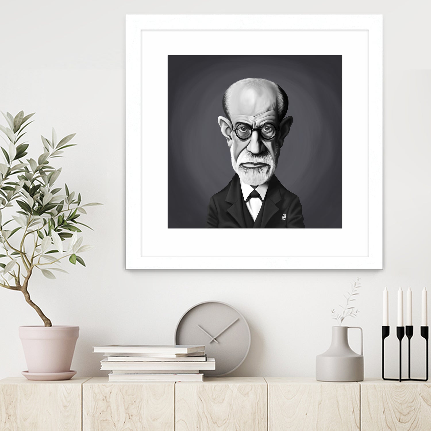 Sigmund Freud by Rob Snow on GIANT ART - gray digital painting