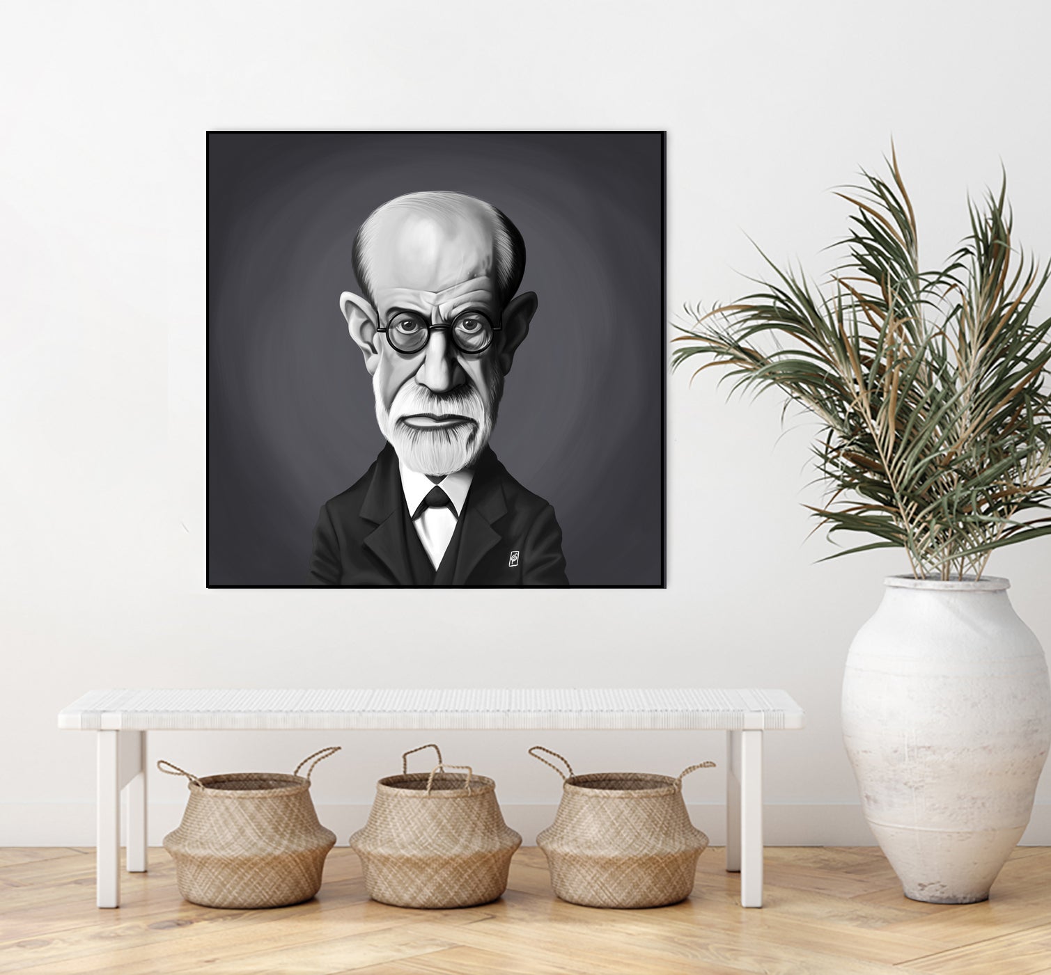 Sigmund Freud by Rob Snow on GIANT ART - gray digital painting