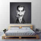 Groucho Marx by Rob Snow on GIANT ART - gray digital painting