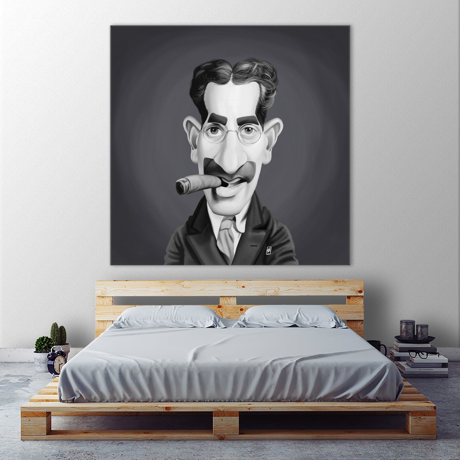 Groucho Marx by Rob Snow on GIANT ART - gray digital painting