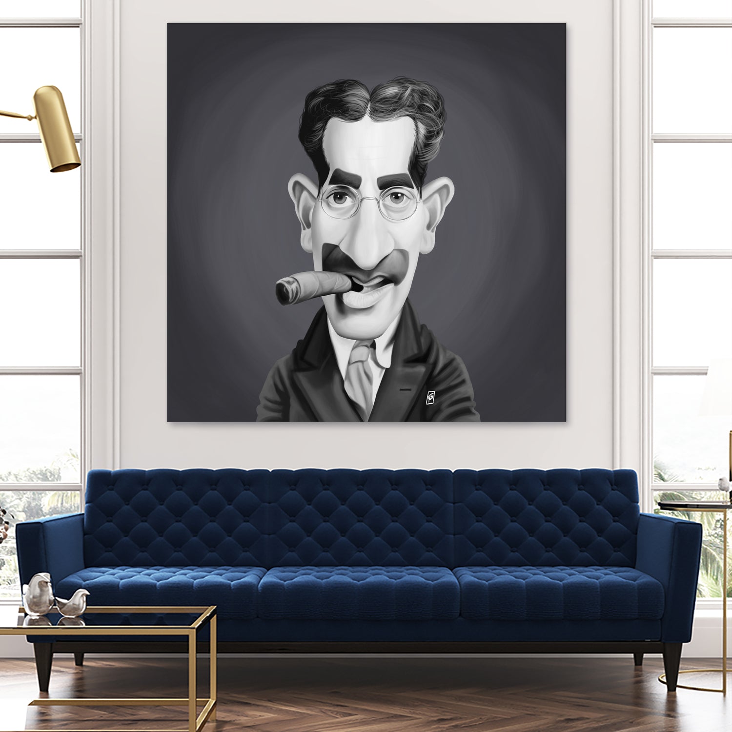 Groucho Marx by Rob Snow on GIANT ART - gray digital painting