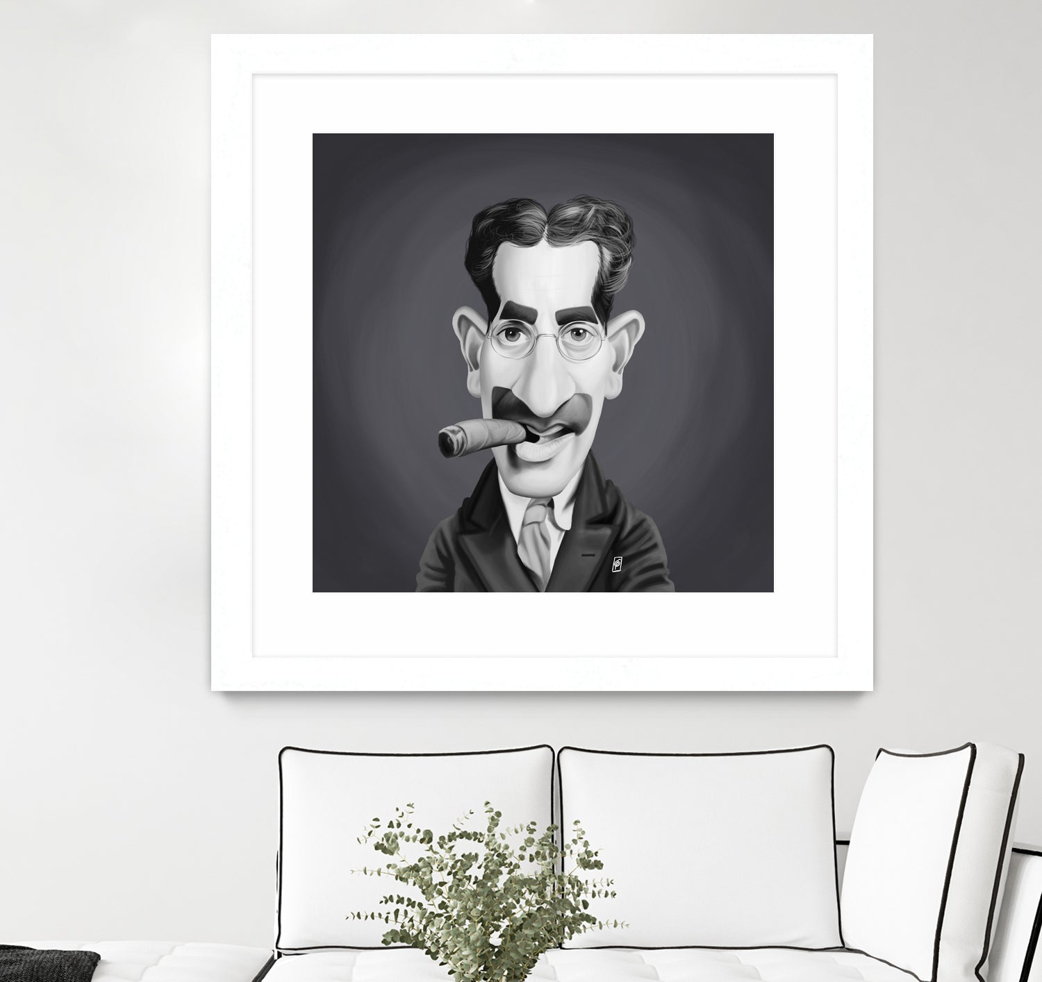 Groucho Marx by Rob Snow on GIANT ART - gray digital painting