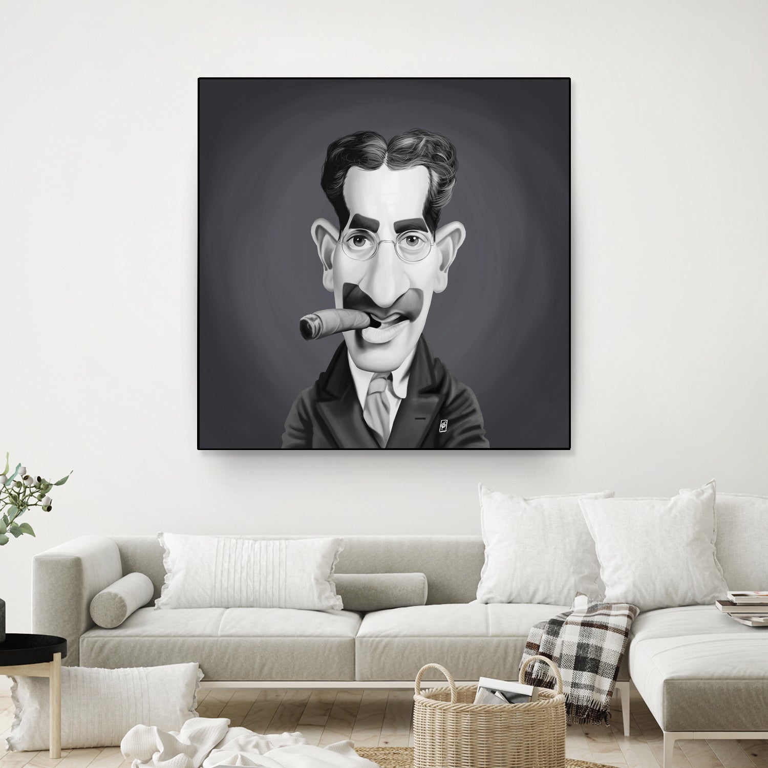 Groucho Marx by Rob Snow on GIANT ART - gray digital painting