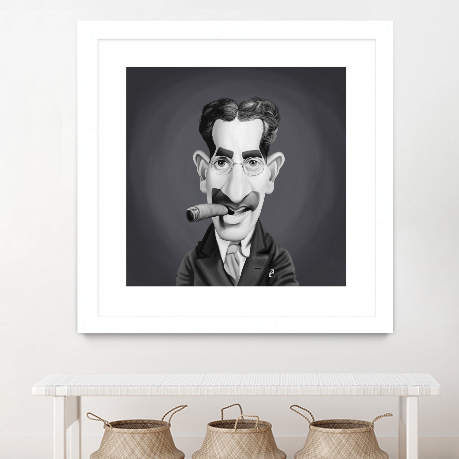 Groucho Marx by Rob Snow on GIANT ART - gray digital painting