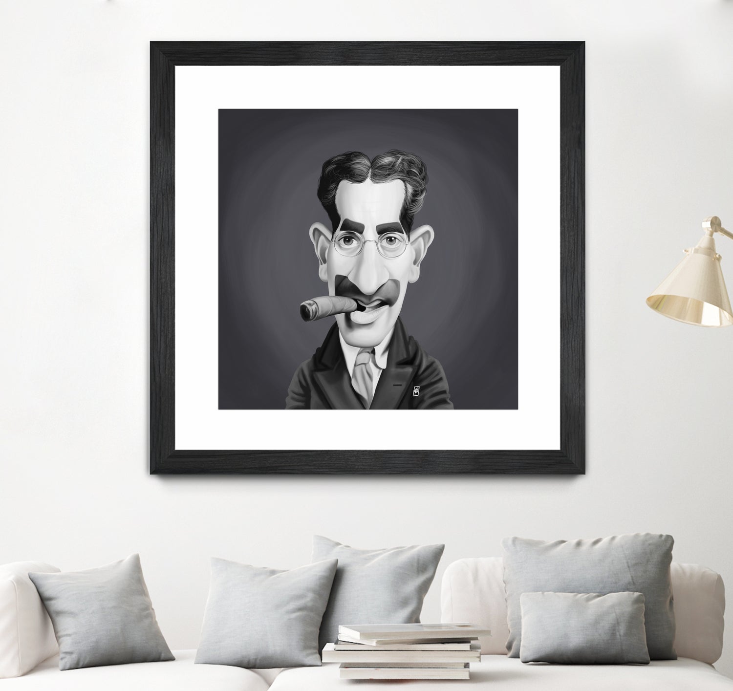 Groucho Marx by Rob Snow on GIANT ART - gray digital painting