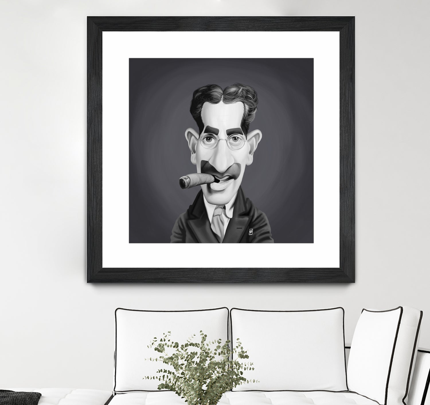 Groucho Marx by Rob Snow on GIANT ART - gray digital painting