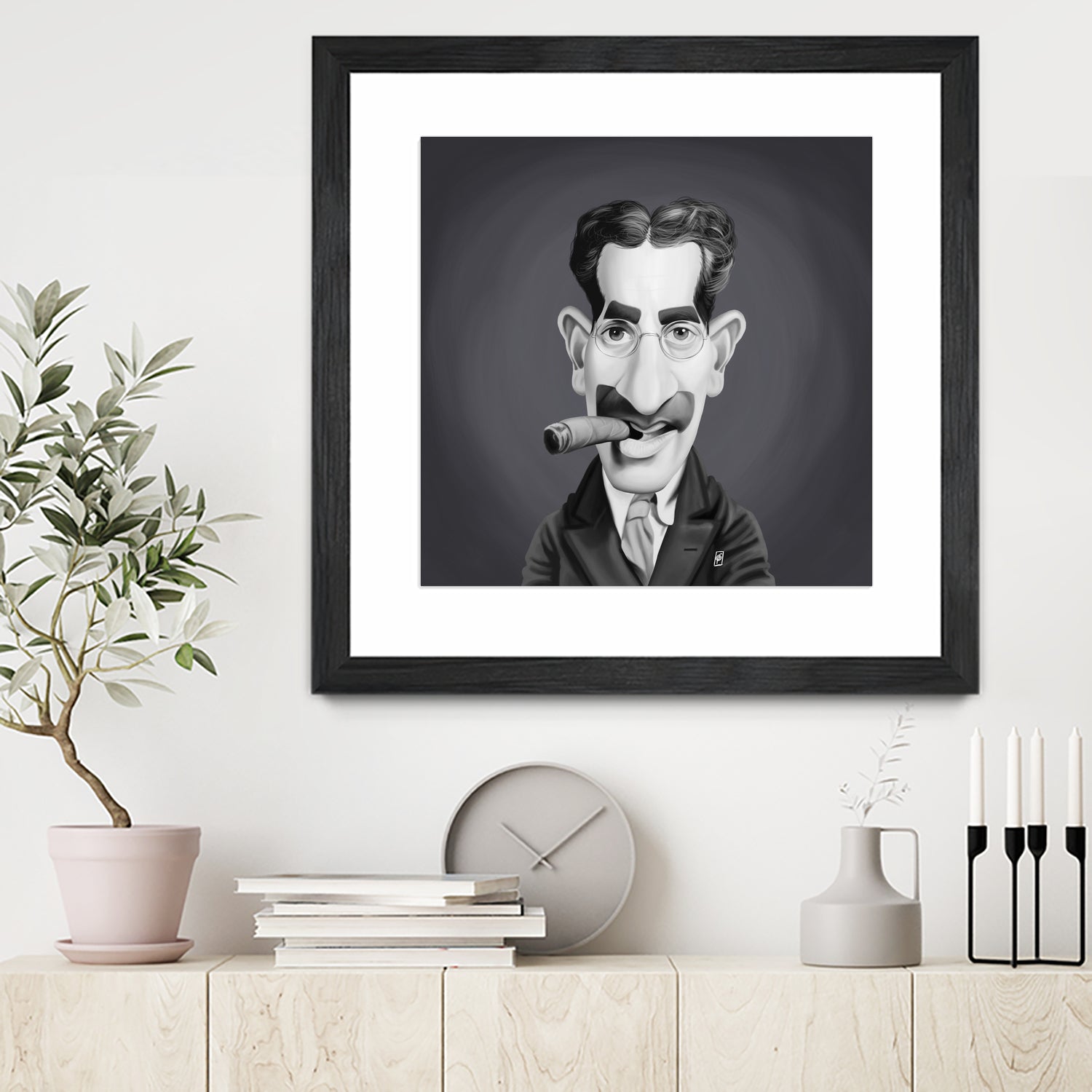 Groucho Marx by Rob Snow on GIANT ART - gray digital painting