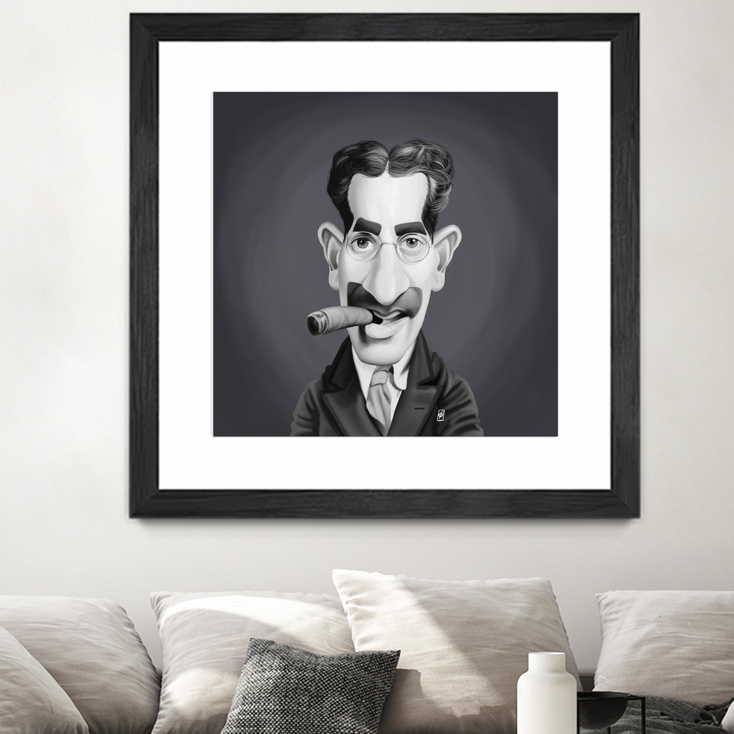 Groucho Marx by Rob Snow on GIANT ART - gray digital painting