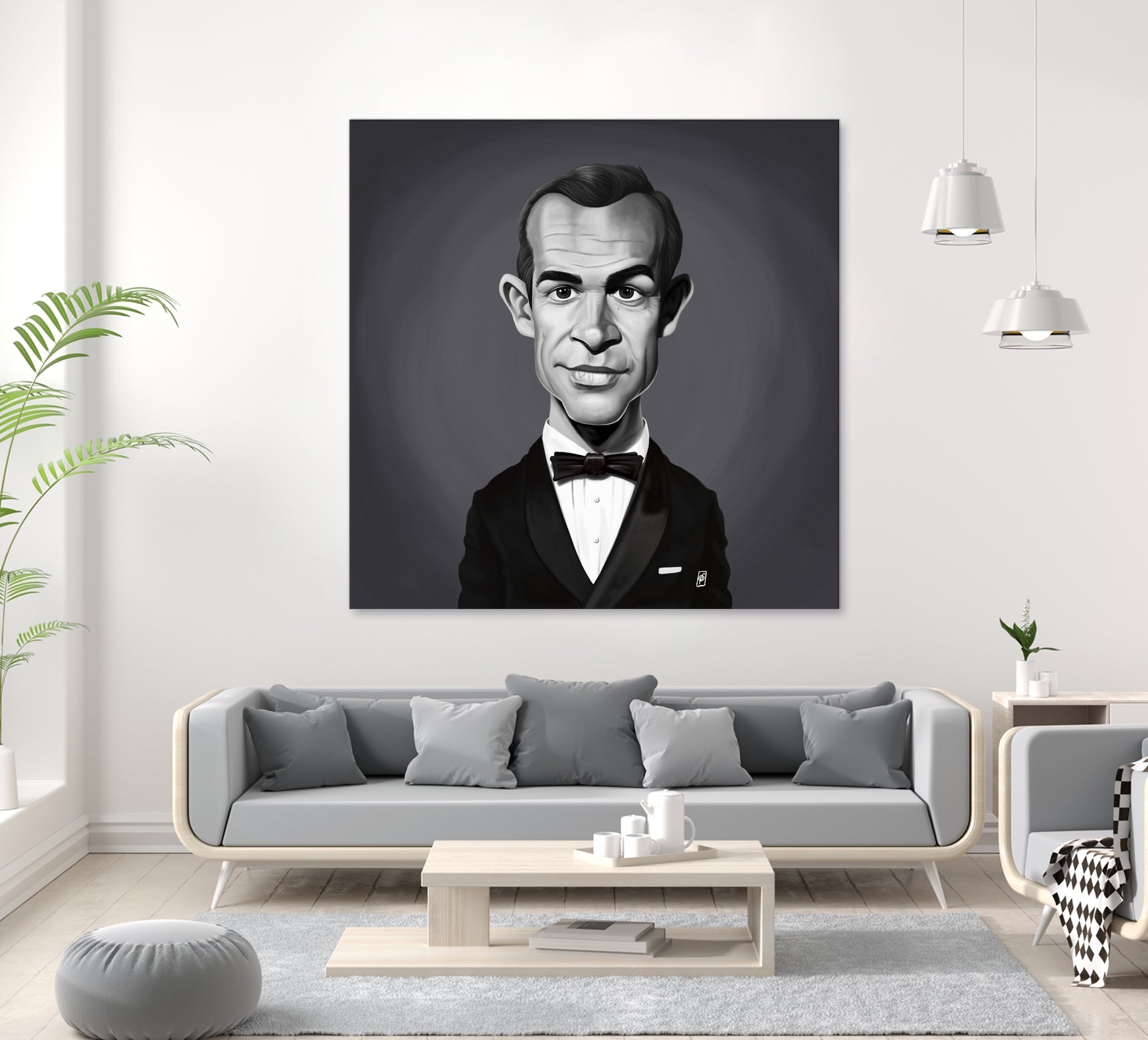 Sean Connery by Rob Snow on GIANT ART - gray digital painting