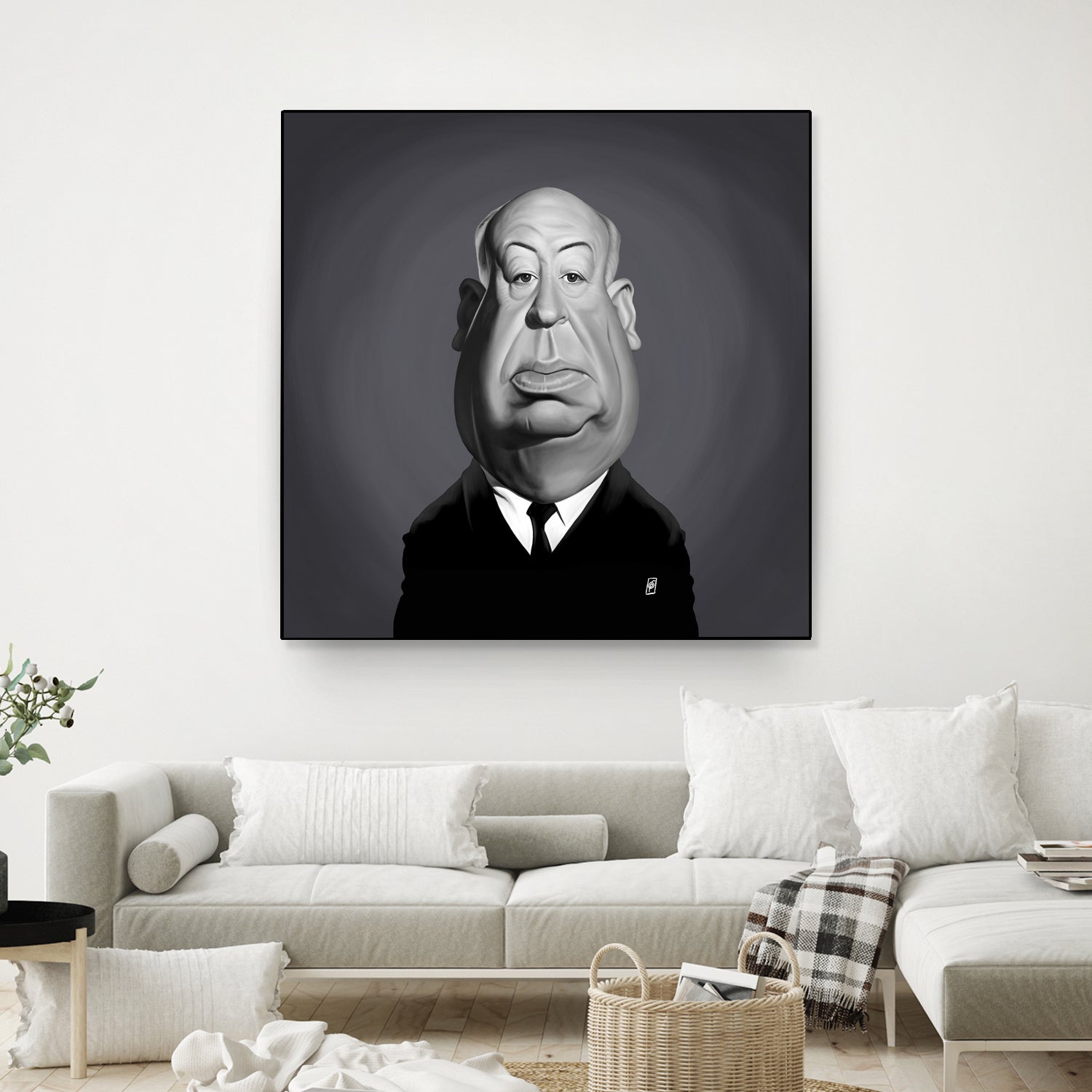 Alfred Hitchcock by Rob Snow on GIANT ART - gray digital painting