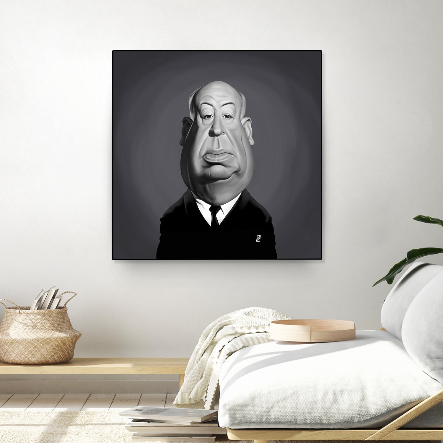 Alfred Hitchcock by Rob Snow on GIANT ART - gray digital painting