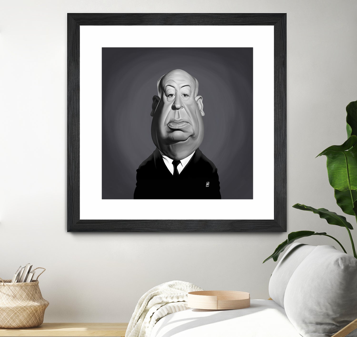 Alfred Hitchcock by Rob Snow on GIANT ART - gray digital painting