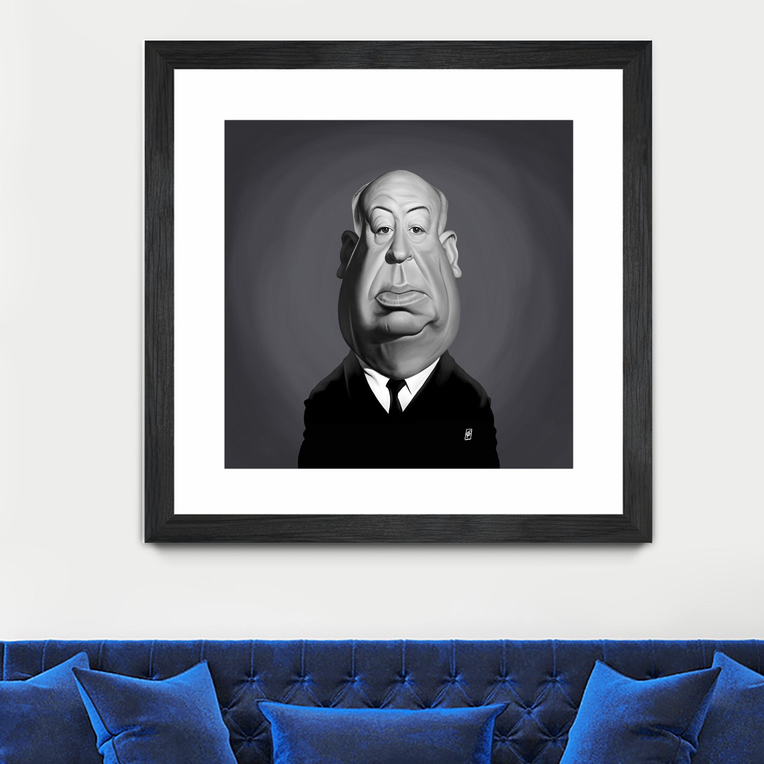 Alfred Hitchcock by Rob Snow on GIANT ART - gray digital painting