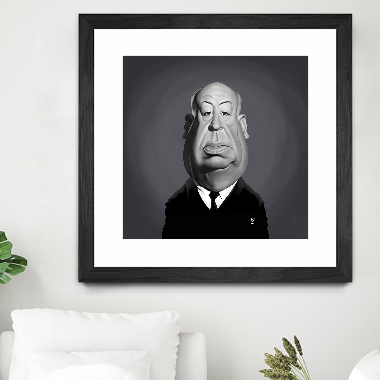 Alfred Hitchcock by Rob Snow on GIANT ART - gray digital painting