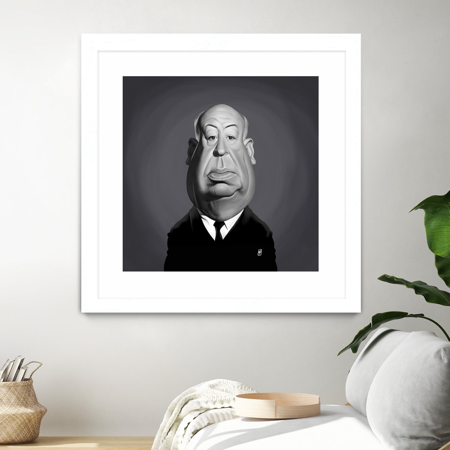 Alfred Hitchcock by Rob Snow on GIANT ART - gray digital painting