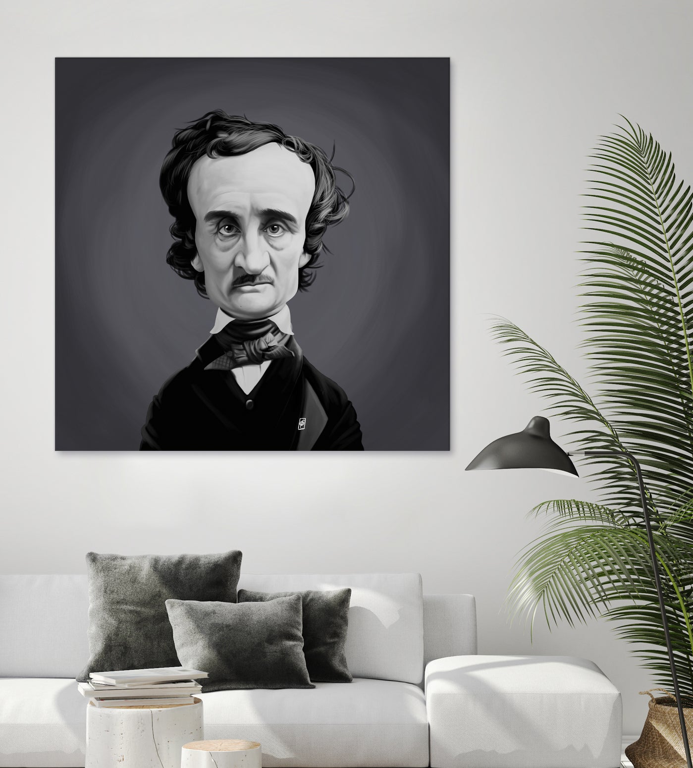 Edgar Allen Poe by Rob Snow on GIANT ART - gray digital painting