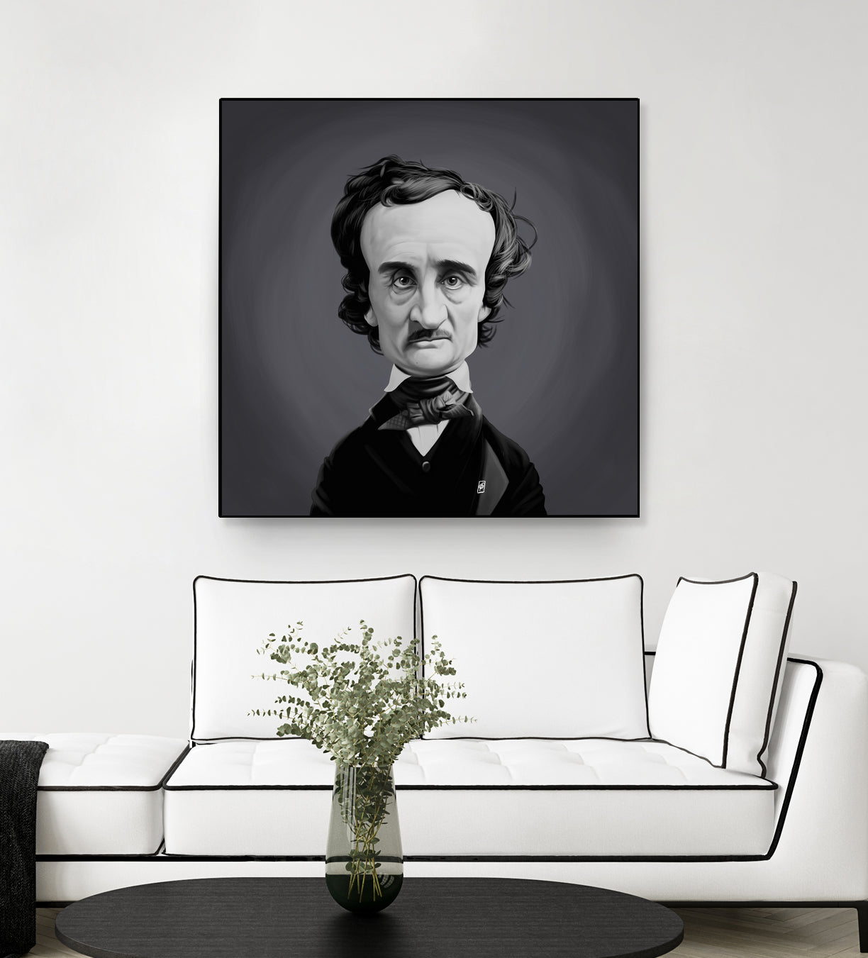 Edgar Allen Poe by Rob Snow on GIANT ART - gray digital painting