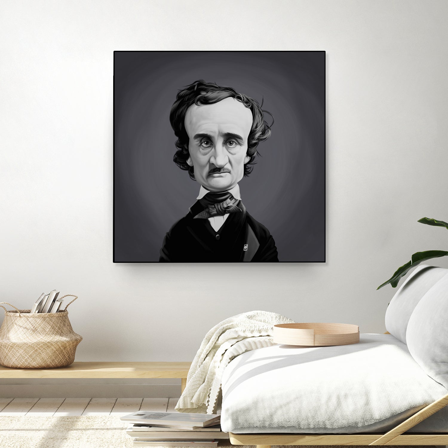 Edgar Allen Poe by Rob Snow on GIANT ART - gray digital painting