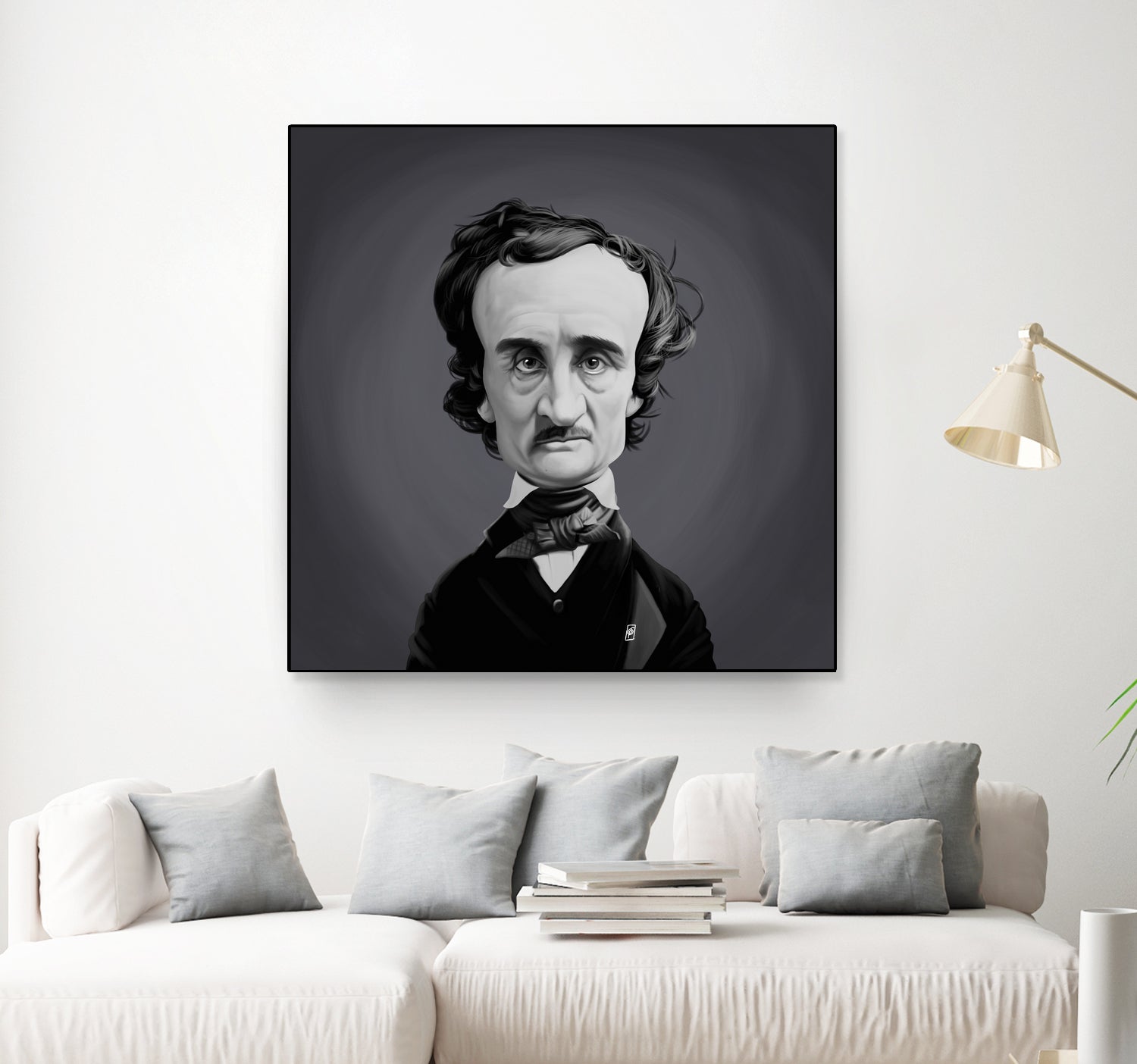 Edgar Allen Poe by Rob Snow on GIANT ART - gray digital painting