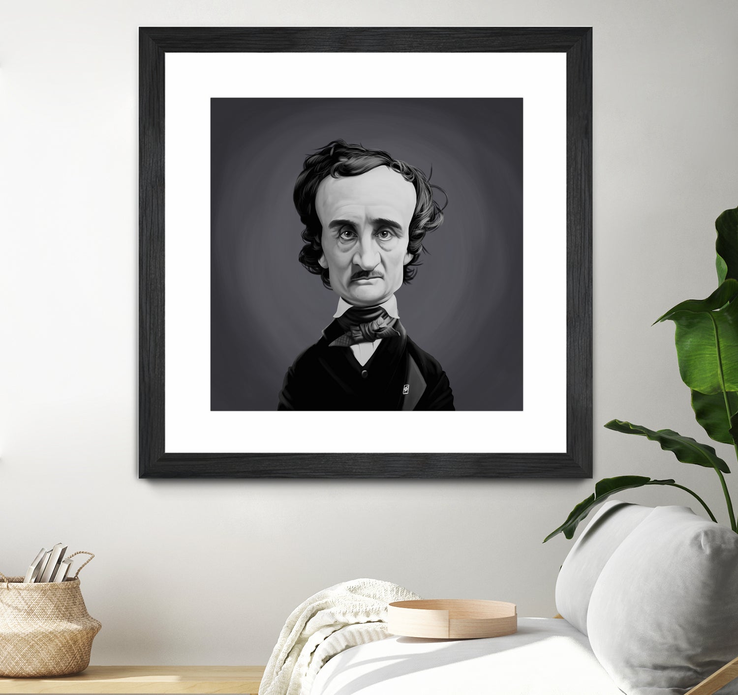 Edgar Allen Poe by Rob Snow on GIANT ART - gray digital painting