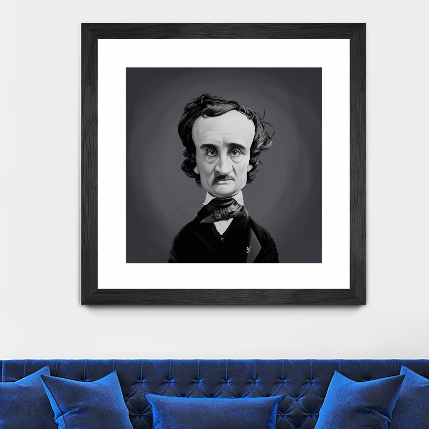 Edgar Allen Poe by Rob Snow on GIANT ART - gray digital painting