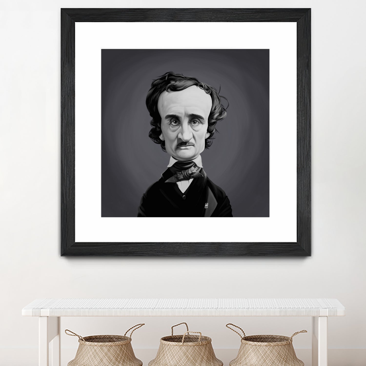 Edgar Allen Poe by Rob Snow on GIANT ART - gray digital painting