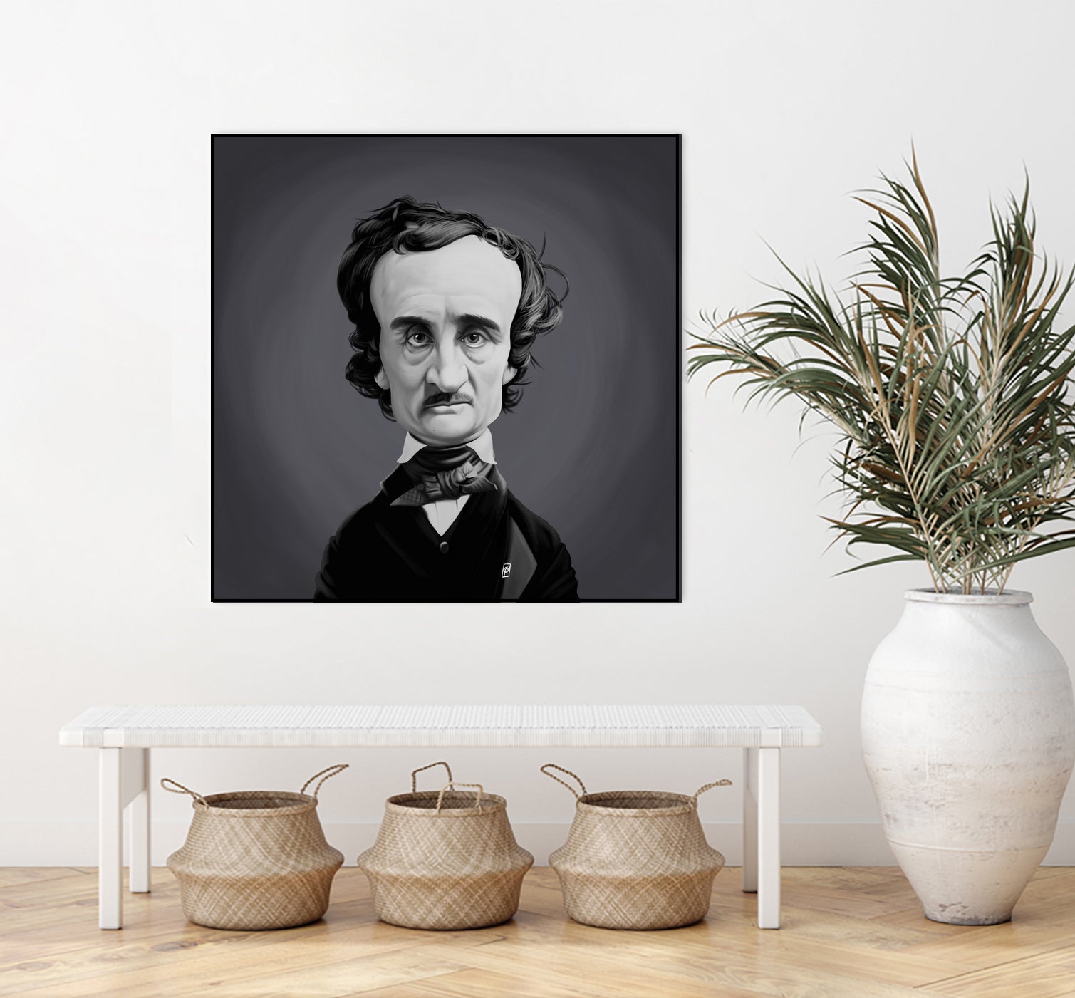 Edgar Allen Poe by Rob Snow on GIANT ART - gray digital painting