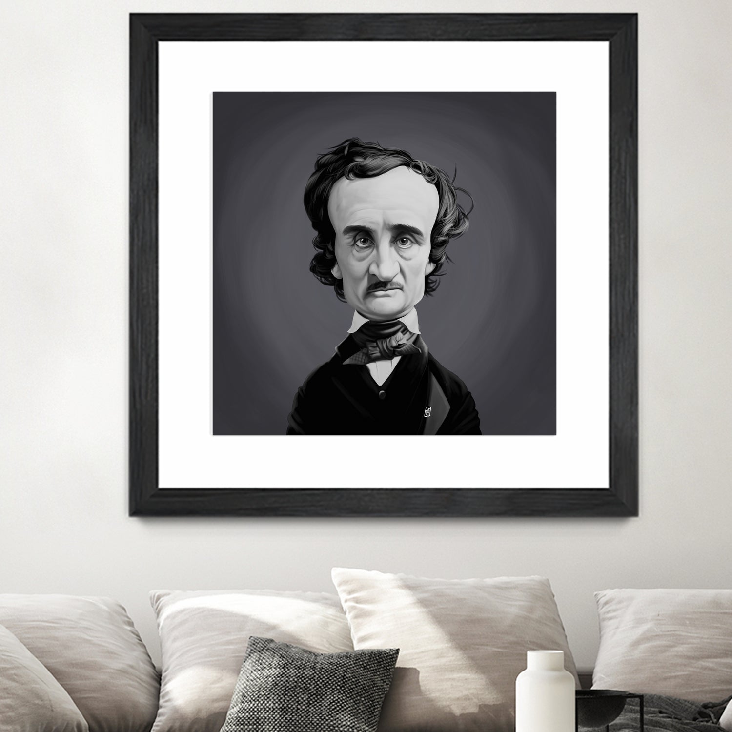 Edgar Allen Poe by Rob Snow on GIANT ART - gray digital painting