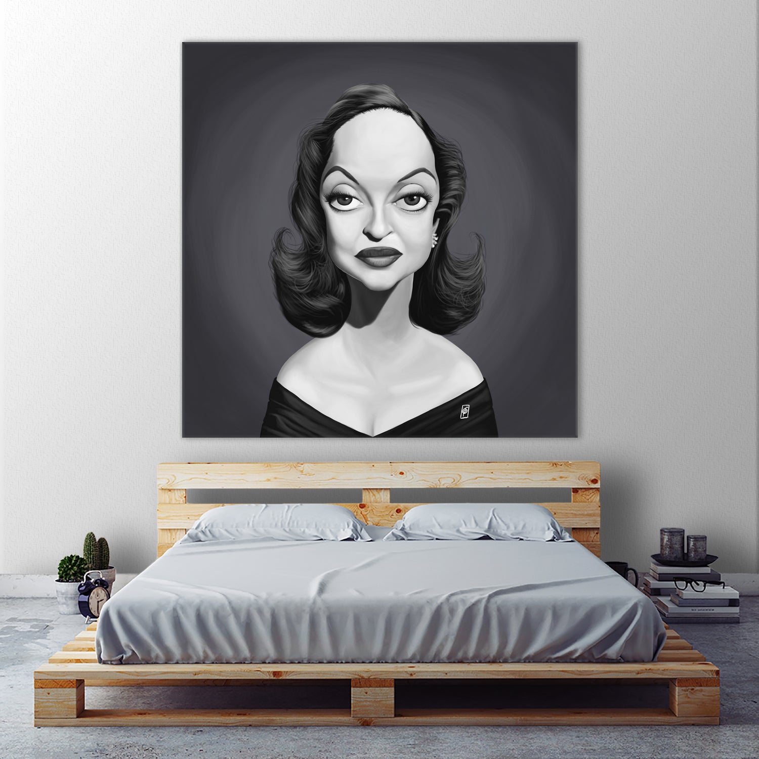 Bette Davis by Rob Snow on GIANT ART - gray digital painting