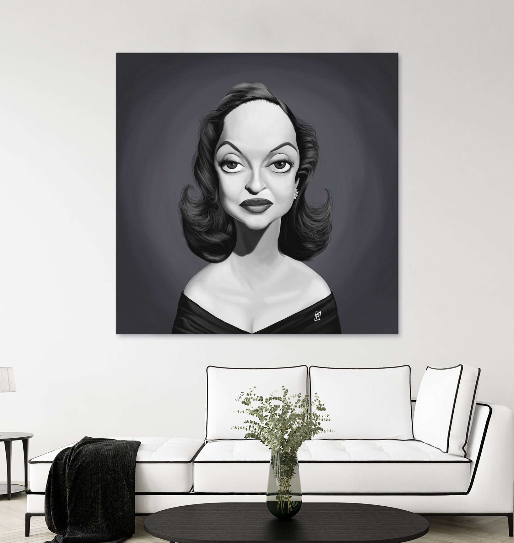 Bette Davis by Rob Snow on GIANT ART - gray digital painting