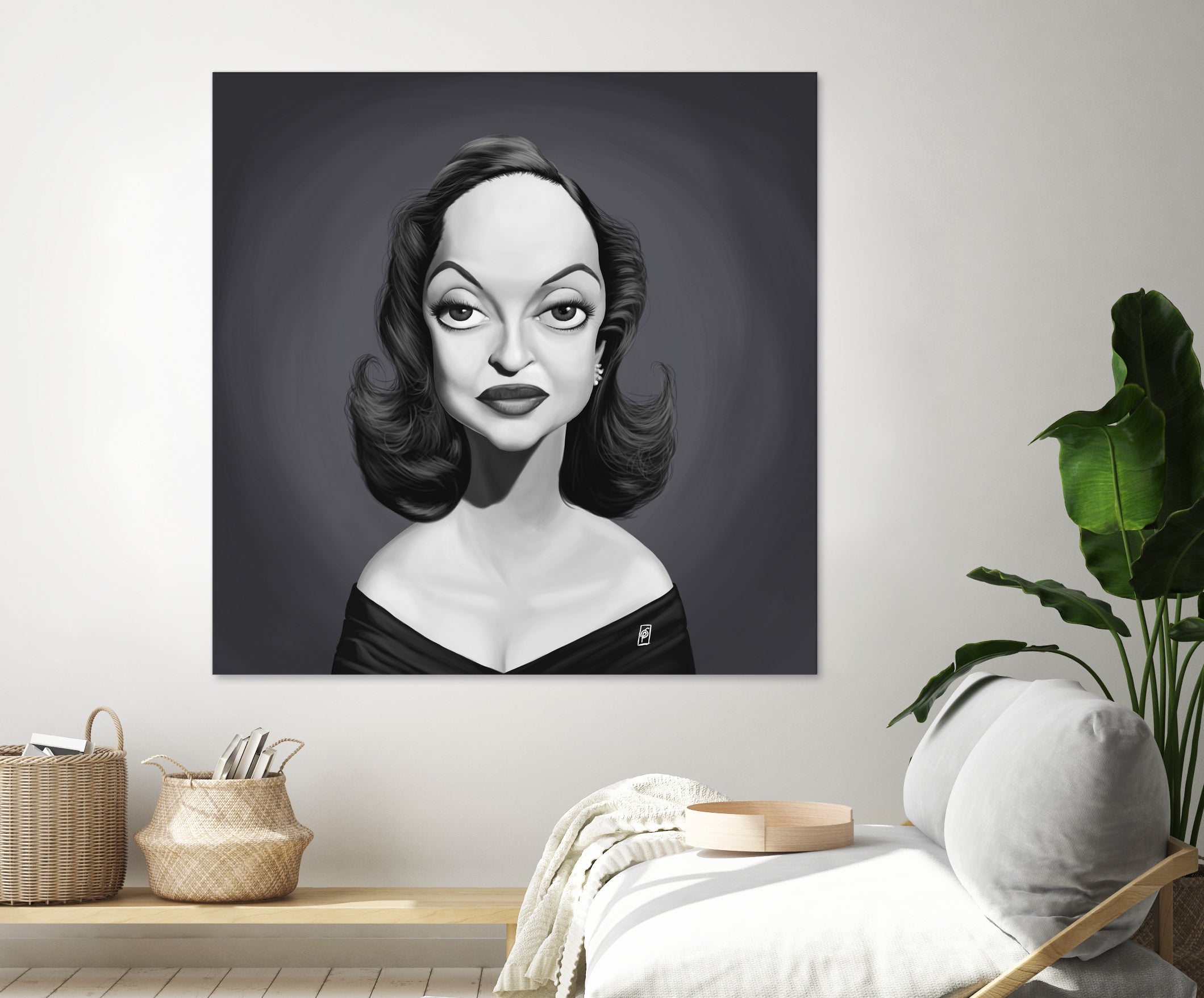 Bette Davis by Rob Snow on GIANT ART - gray digital painting