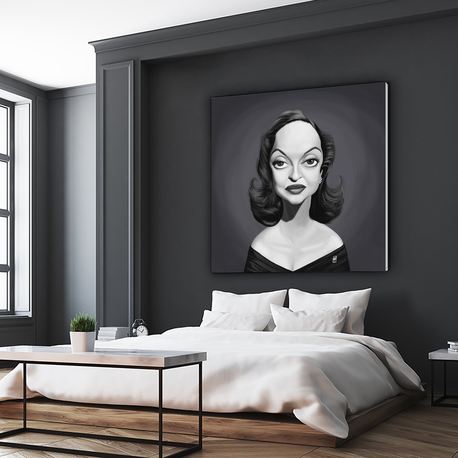 Bette Davis by Rob Snow on GIANT ART - gray digital painting