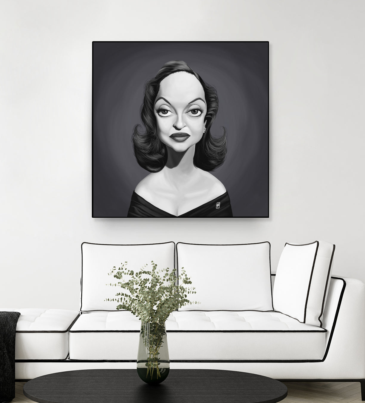 Bette Davis by Rob Snow on GIANT ART - gray digital painting