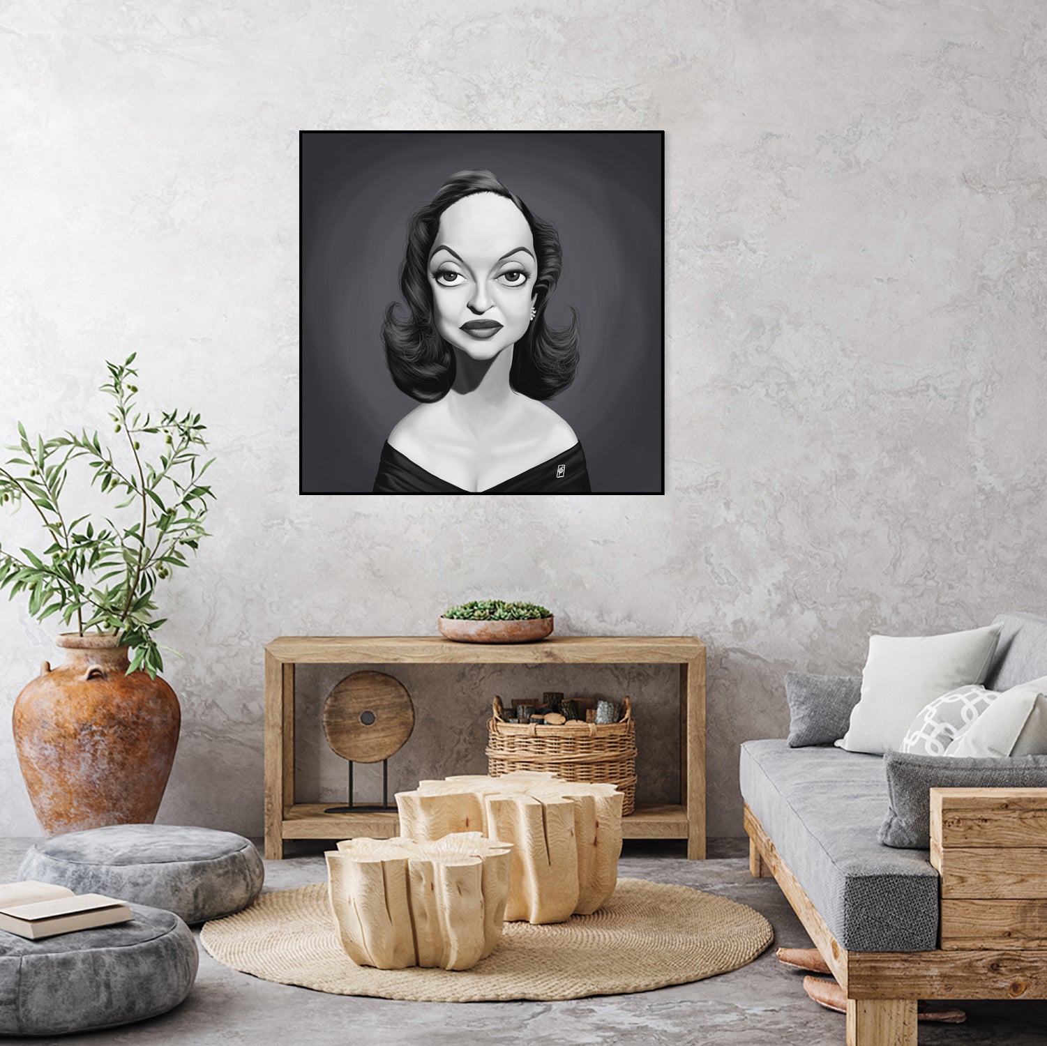 Bette Davis by Rob Snow on GIANT ART - gray digital painting