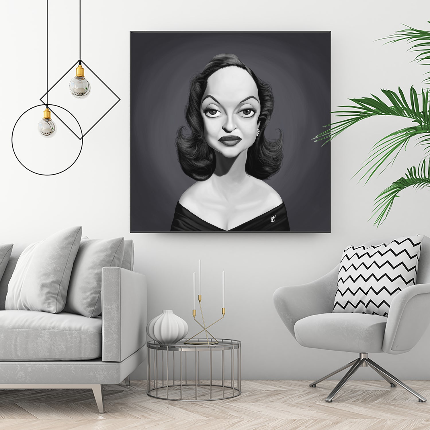 Bette Davis by Rob Snow on GIANT ART - gray digital painting