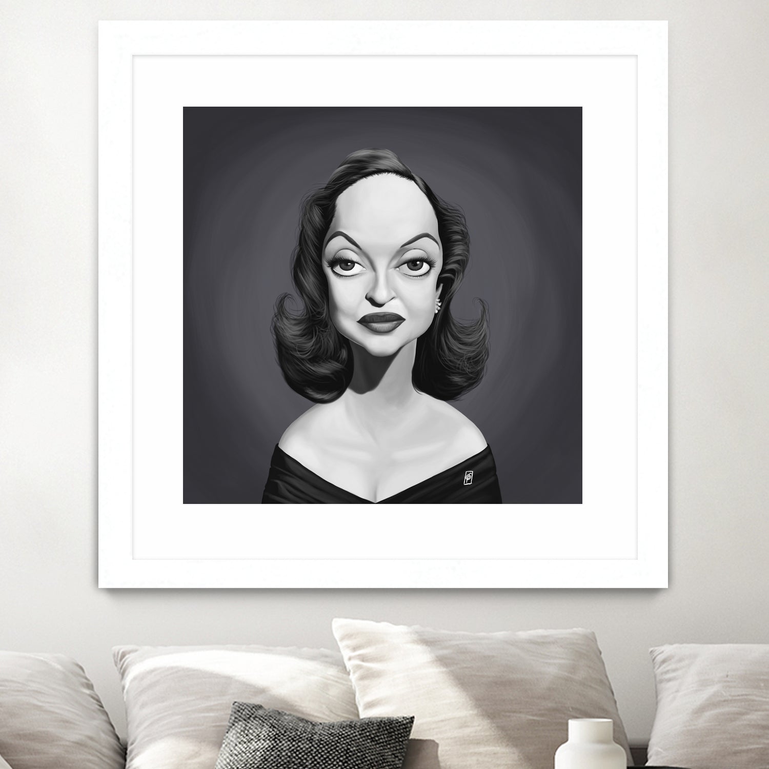 Bette Davis by Rob Snow on GIANT ART - gray digital painting